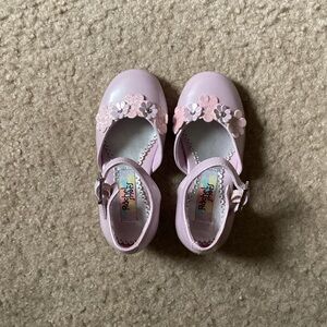 Rachel Shoes Light Pink Floral Kids Dress Shoes
